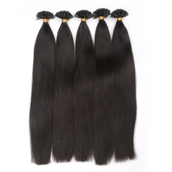 Best Selling Cuticles Remy Hair Keratin Pre Bonded 1g Nail Tip Hair Extension