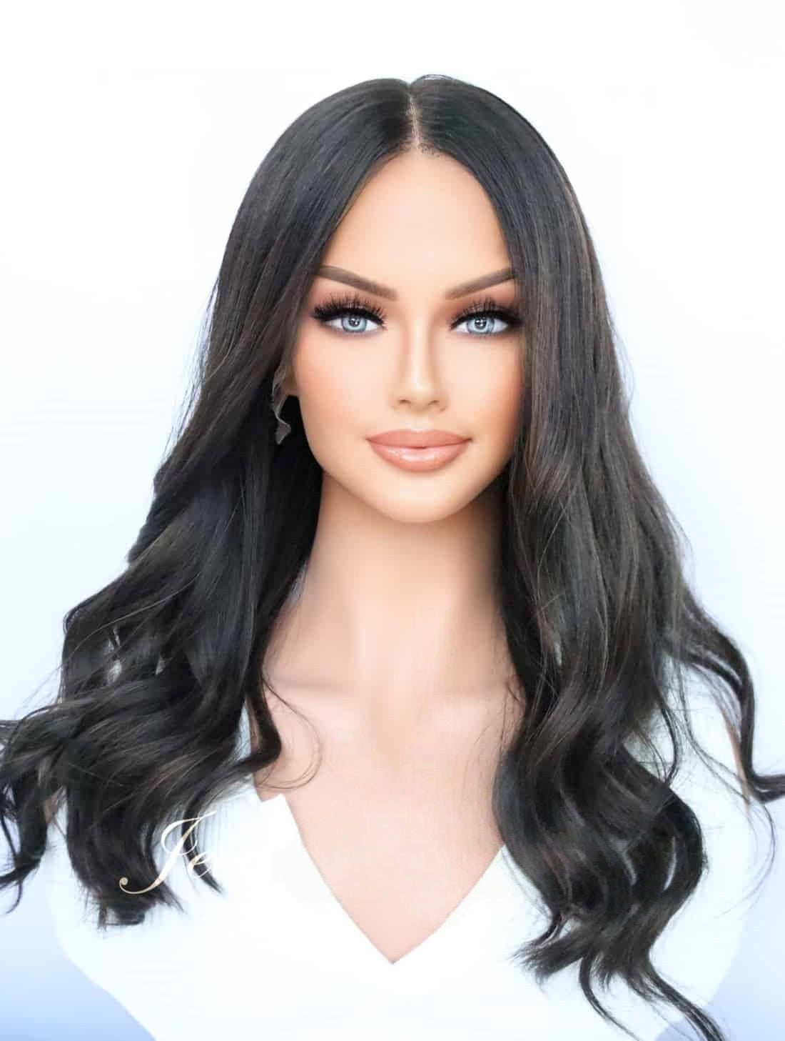 Lace Top Wigs in Natural #2/6 Color Luxury Human Hair Wigs & Human Hair Toppers Factory