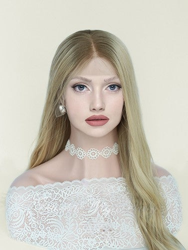 Lace Top Wigs in Pearl Color Luxury Human Hair Wigs & Human Hair Toppers Factory