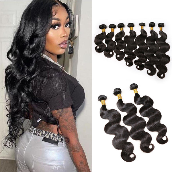 12A Body Wave 3 Bundles 10-30 Inches Human Hair Weave