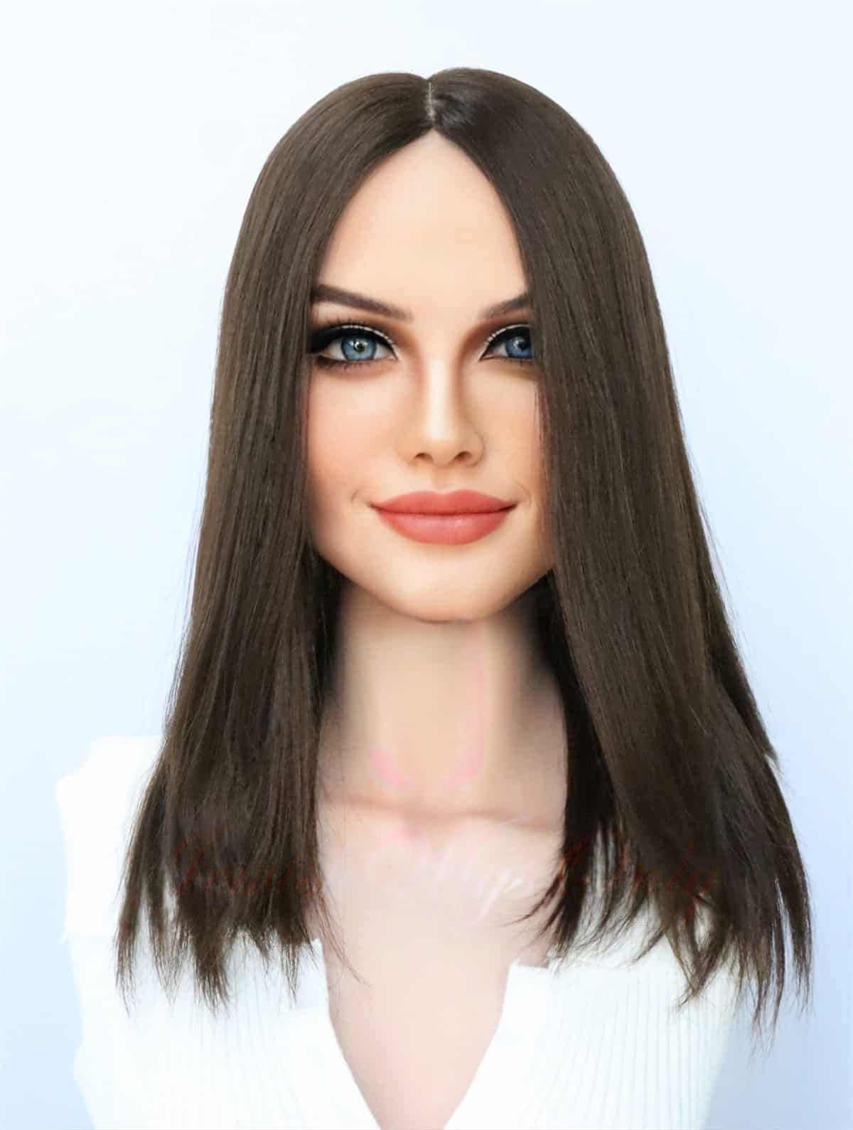 Silk Top Topper in Natural #5 Color Luxury Human Hair Wigs & Human Hair Toppers Factory
