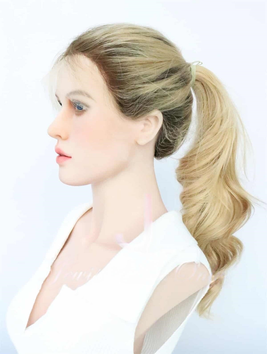 Pony Wigs in Custom Blonde Color Luxury Human Hair Wigs & Human Hair Toppers Factory