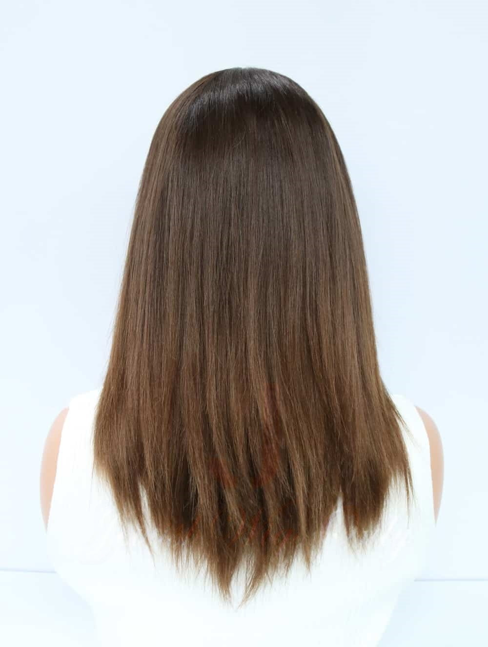 Lace Top Wigs in Coco Color Luxury Human Hair Wigs & Human Hair Toppers Factory