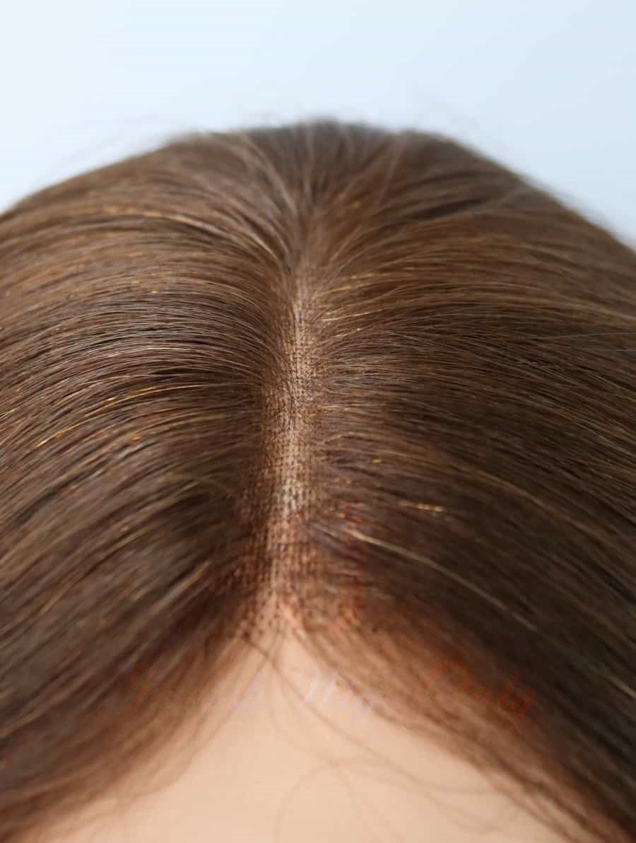 Lace Top Wigs in Coco Color Luxury Human Hair Wigs & Human Hair Toppers Factory
