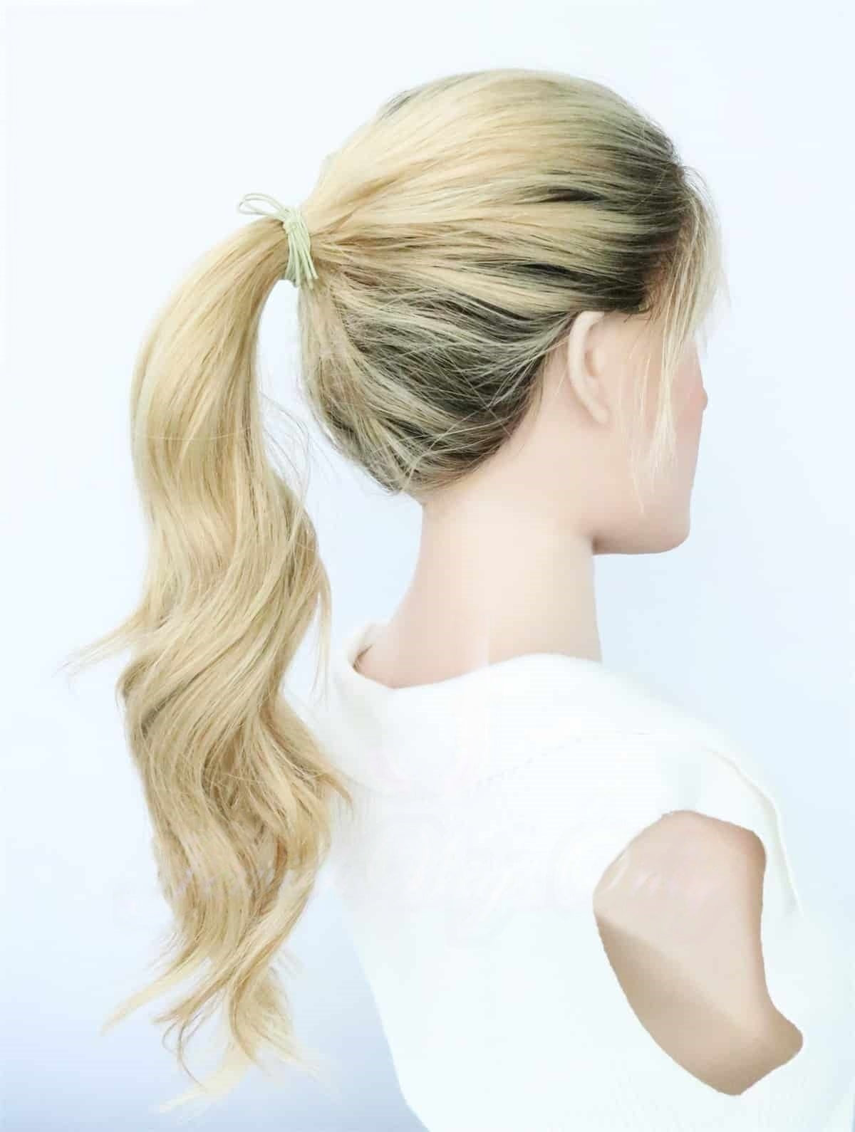 Pony Wigs in Custom Blonde Color Luxury Human Hair Wigs & Human Hair Toppers Factory