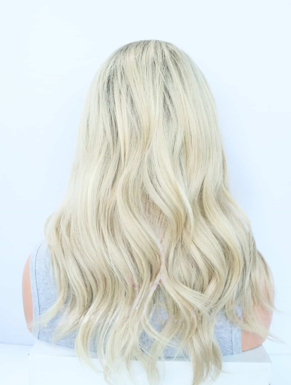 Lace Top Wigs in Pearl Color Luxury Human Hair Wigs & Human Hair Toppers Factory
