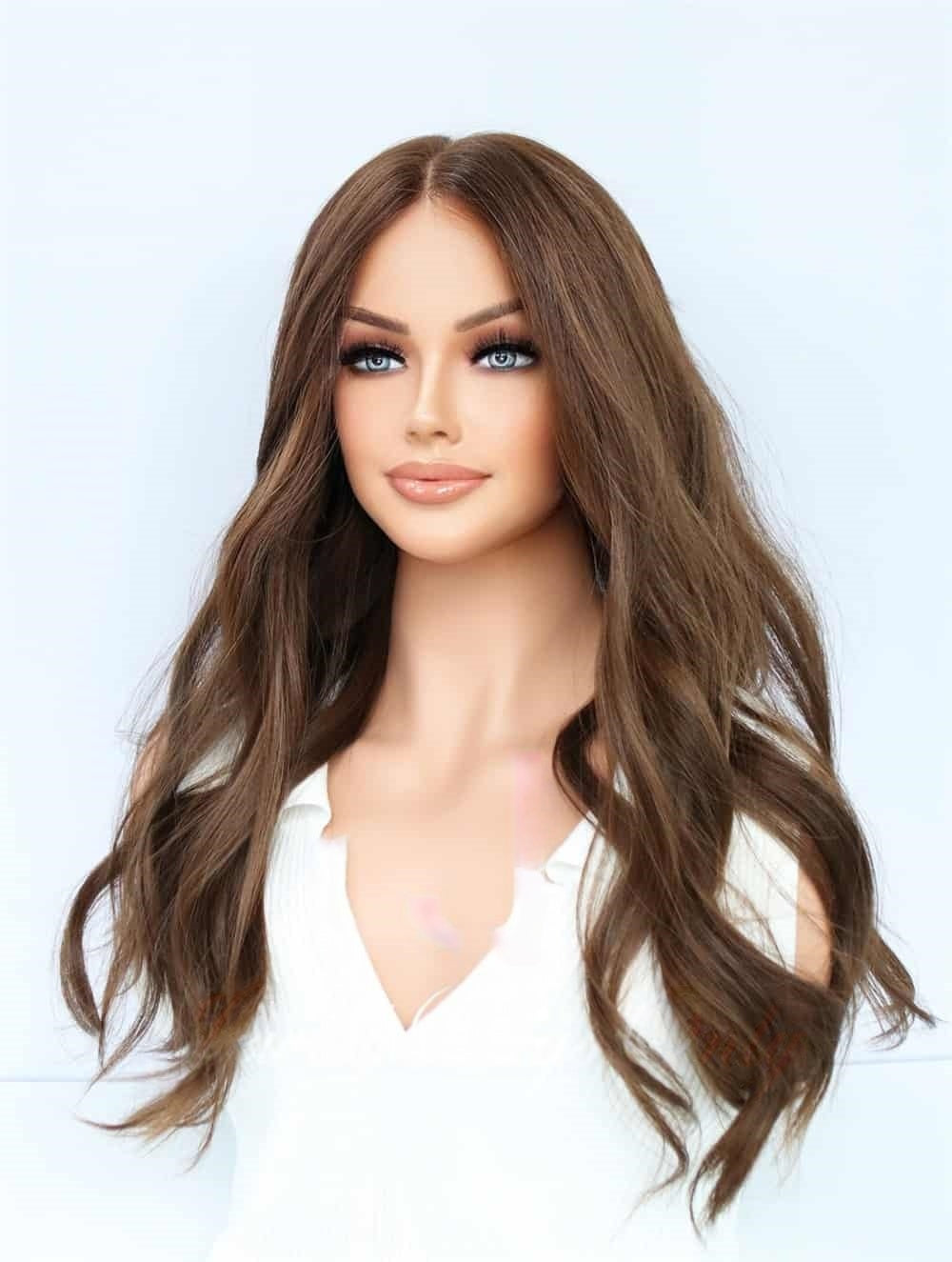 Lace Top Wigs in Rose Color Luxury Human Hair Wigs & Human Hair Toppers Factory