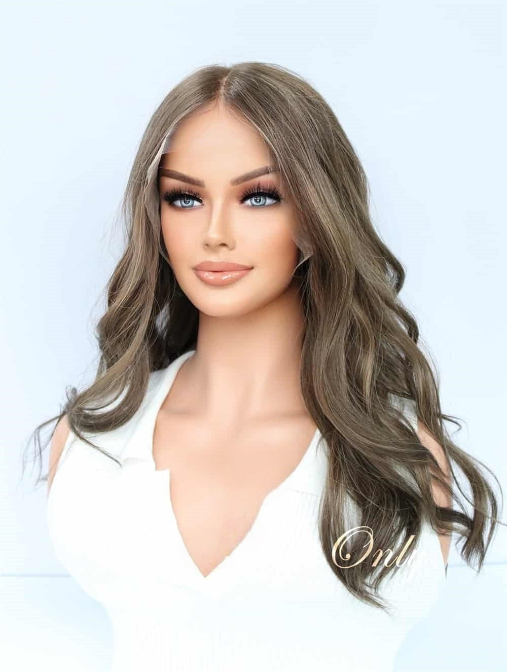 Lace Top Wigs in Sienna Color Luxury Human Hair Wigs & Human Hair Toppers Factory