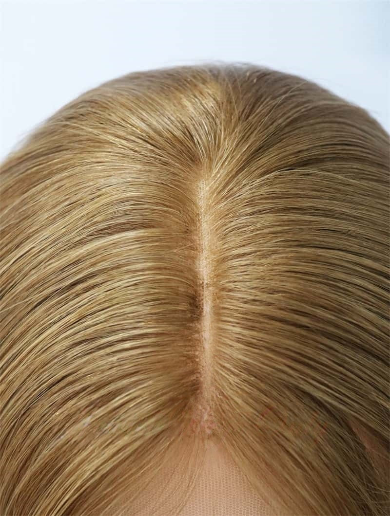 Lace Top Wigs in Moon Color Luxury Human Hair Wigs & Human Hair Toppers Factory