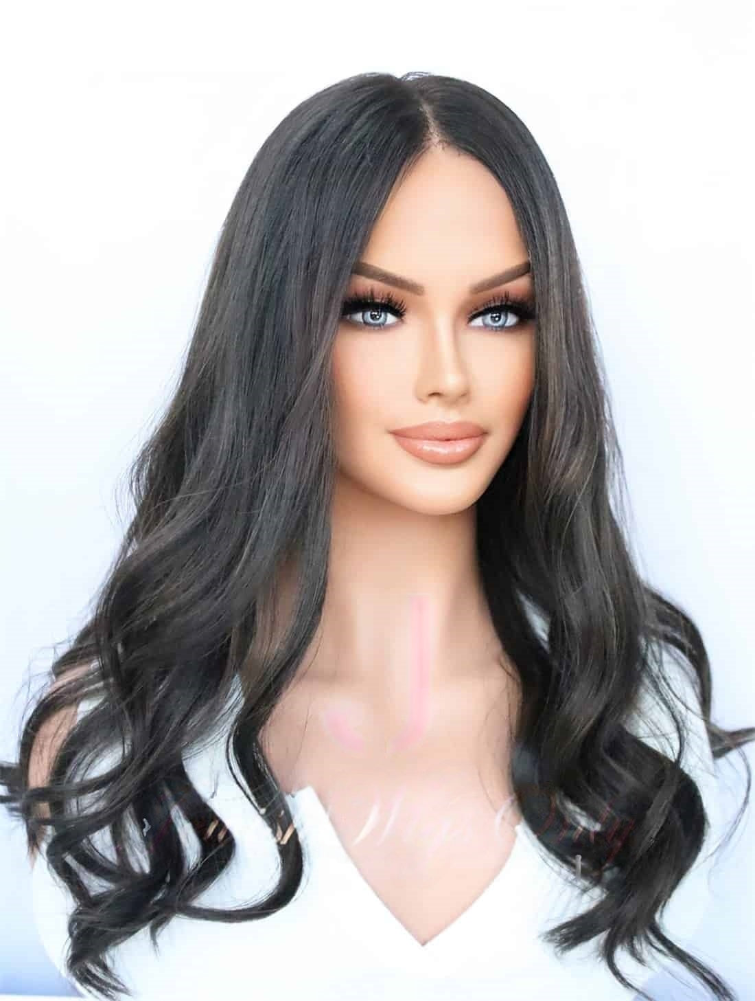 Lace Top Wigs in Natural #2/6 Color Luxury Human Hair Wigs & Human Hair Toppers Factory