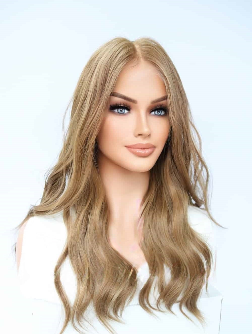 Lace Top Wigs in Moon Color Luxury Human Hair Wigs & Human Hair Toppers Factory