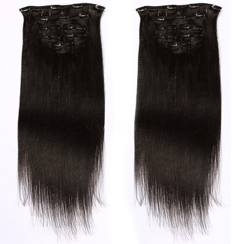 100% human hair remy clip in extensions clip on extensions