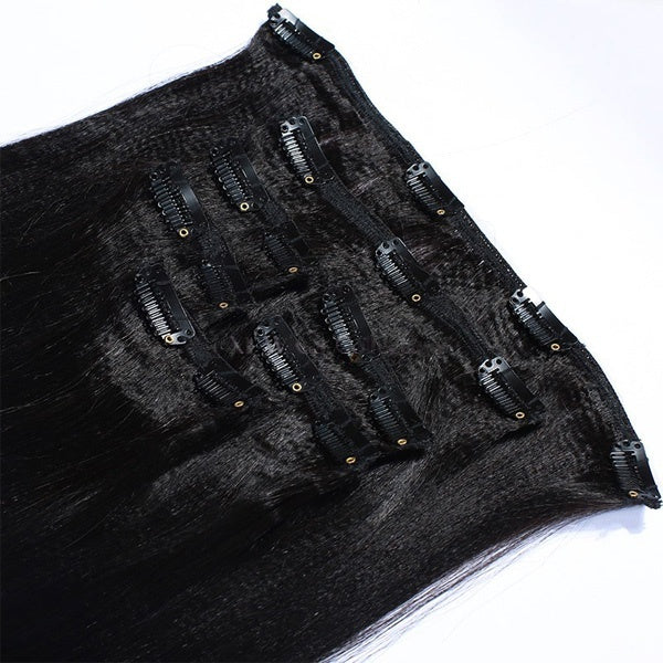 100% human hair remy clip in extensions clip on extensions