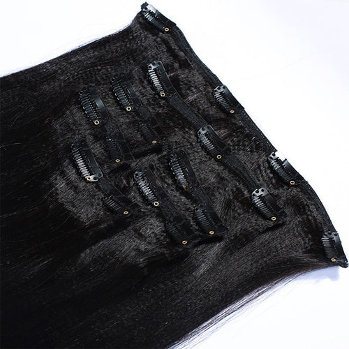 100% human hair remy clip in extensions clip on extensions