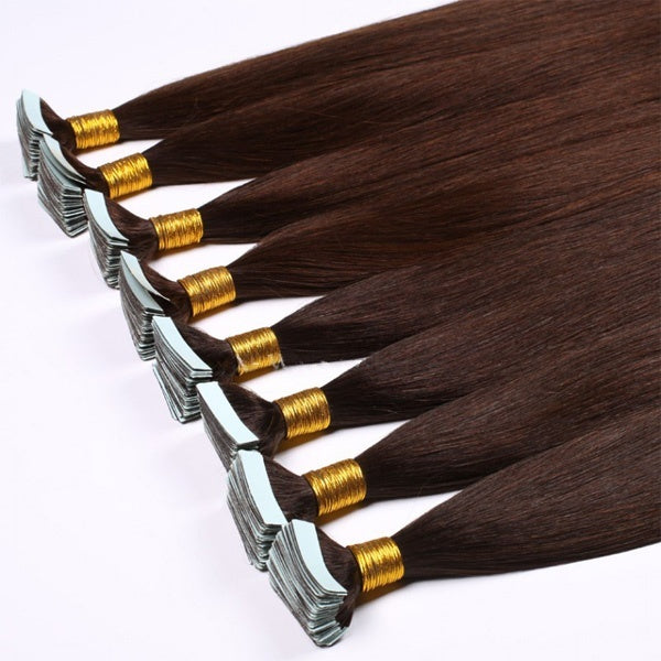 Wholesale 100% Raw Unprocessed Remy Hair Tape In Extensions