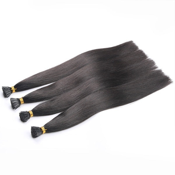 Wholesale virgin Brazilian human remy 1g stick i tip hair extensions
