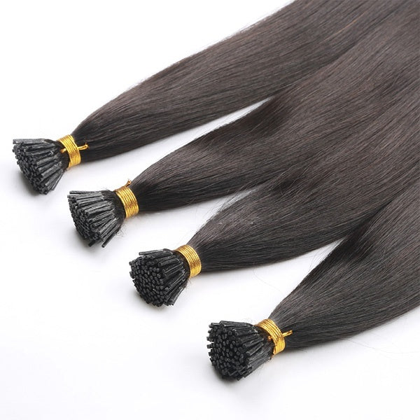 Wholesale virgin Brazilian human remy 1g stick i tip hair extensions
