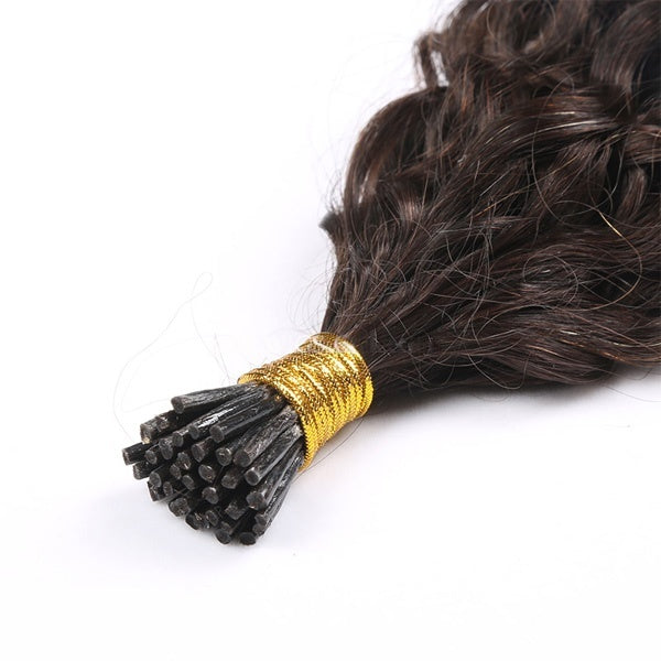 Highest quality water wave 100% virgin i tip hair extensions