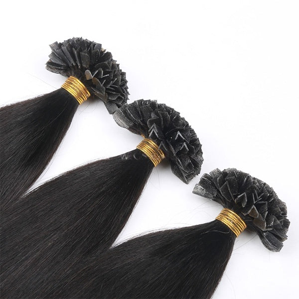 Double drawn Italian glue v-tip hair extensions