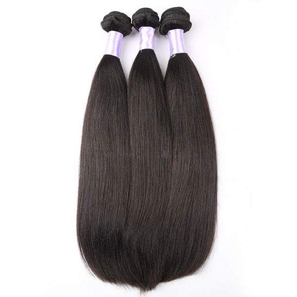 Double drawn 100% virgin remy human hair weaving