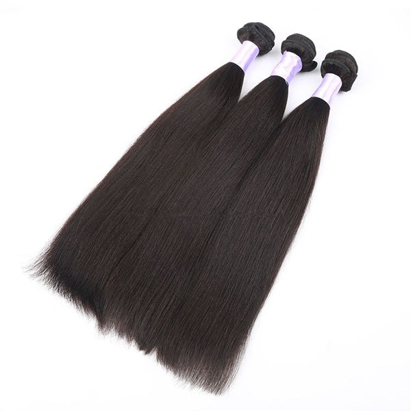 Double drawn 100% virgin remy human hair weaving