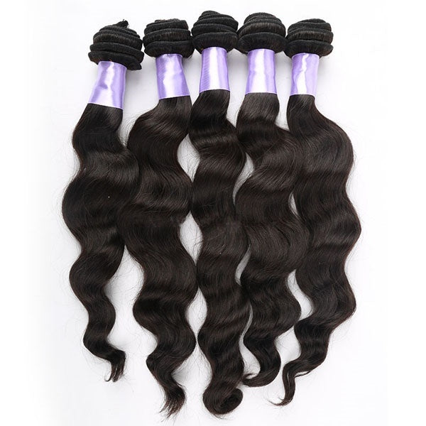 Wholesale unprocessed 5a6a7a grade remy virgin brazilian loose wave single drawn human hair
