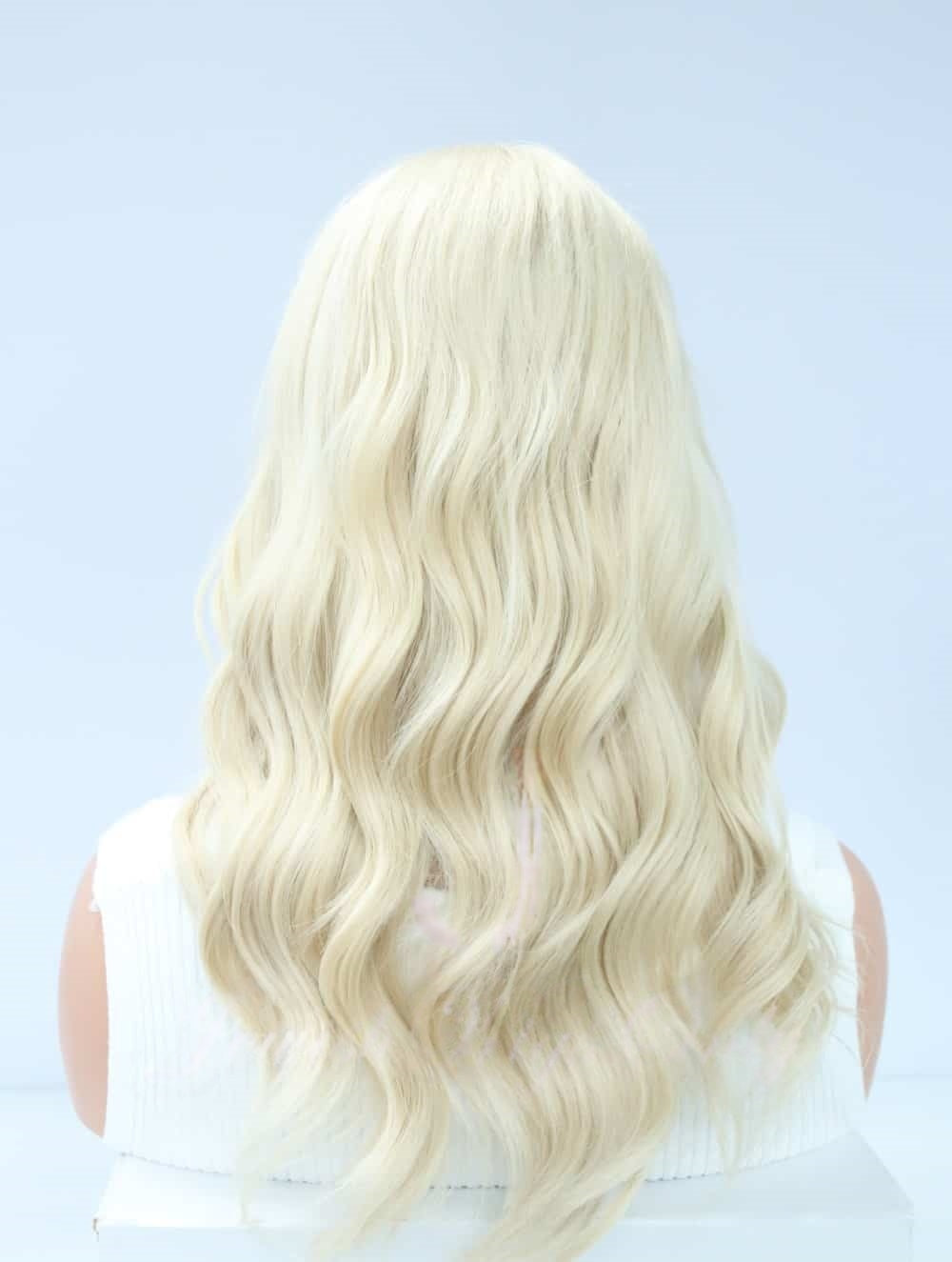 Lace Top Wigs in Lvory Color Luxury Human Hair Wigs & Human Hair Toppers Factory