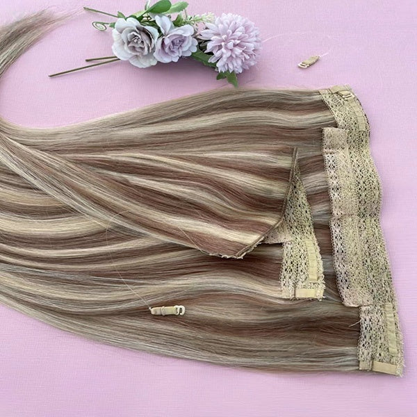 Wholease production natural straight flip in hair extensions