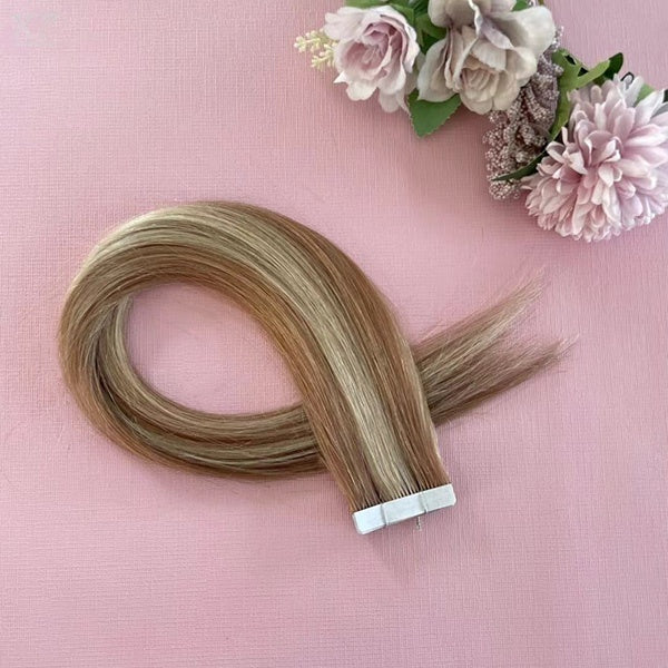 Top quality stunning Straight 100% human hair Tape Hair Extensions