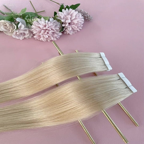 Natural Straight 100% human hair Tape Hair Extensions