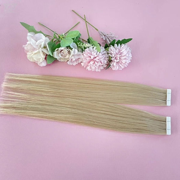 Natural Straight 100% human hair Tape Hair Extensions
