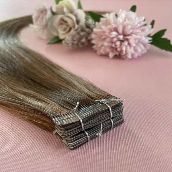 Hot sale stunning Straight 100% human hair Tape Hair Extensions