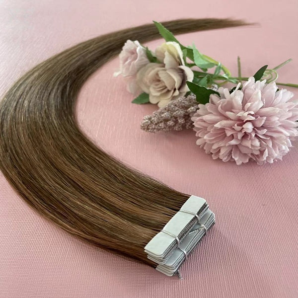 Hot sale stunning Straight 100% human hair Tape Hair Extensions
