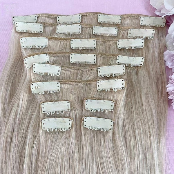 Top Quality gorgeous 100% human hair clip in hair extension