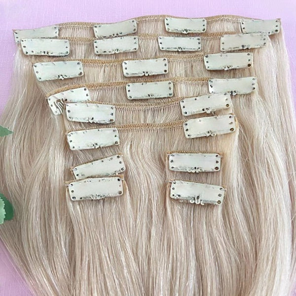 Top Quality gorgeous 100% human hair clip in hair extension