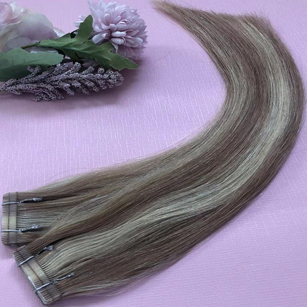 Stunning 14 inches Straight 100% human hair Tape Hair Extensions