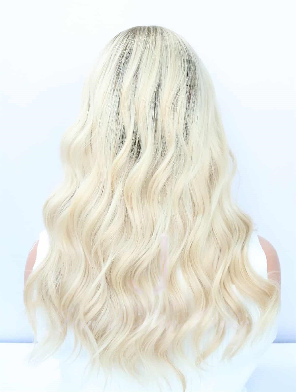 Lace Top Wigs in Lvory Color 2 Luxury Human Hair Wigs & Human Hair Toppers Factory