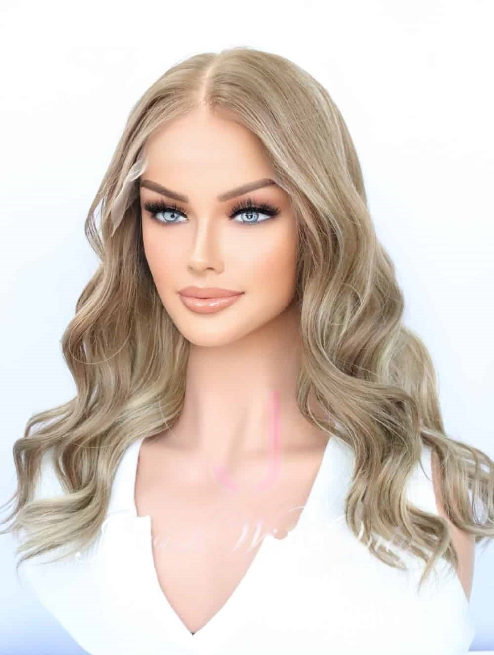 Lace Top Wigs in Pumpkin Color Luxury Human Hair Wigs & Human Hair Toppers Factory