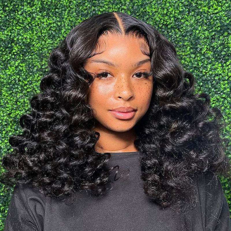 Deep Wave 13×4 Lace Frontal Wig Middle Part