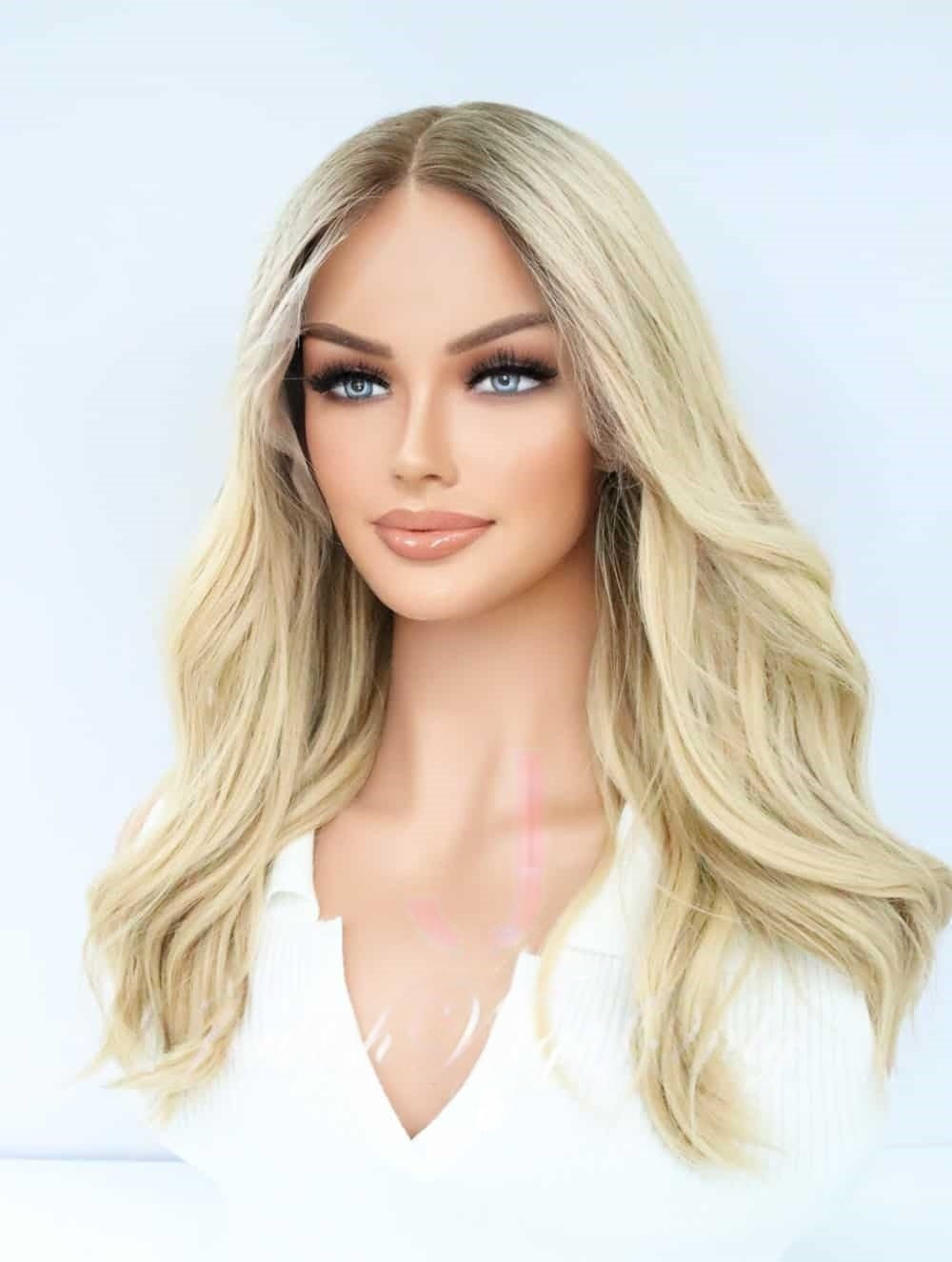 Lace Top Wigs in Custom blonde Color Luxury Human Hair Wigs & Human Hair Toppers Factory