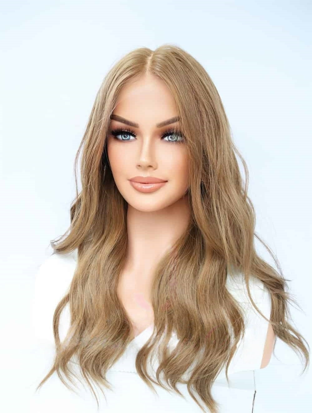 Lace Top Wigs in Moon Color Luxury Human Hair Wigs & Human Hair Toppers Factory