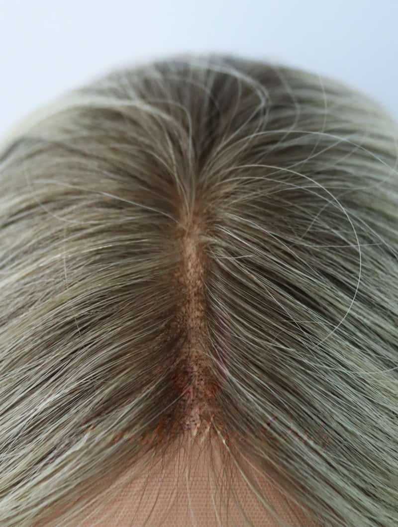 Lace Top Wigs in Pearl Color Luxury Human Hair Wigs & Human Hair Toppers Factory