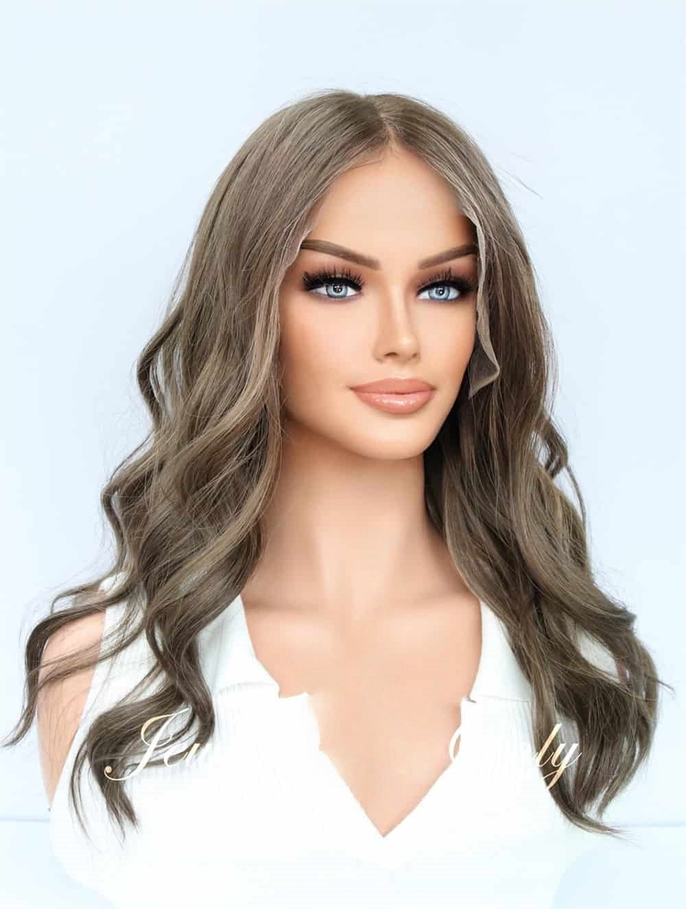 Lace Top Wigs in Sienna Color Luxury Human Hair Wigs & Human Hair Toppers Factory