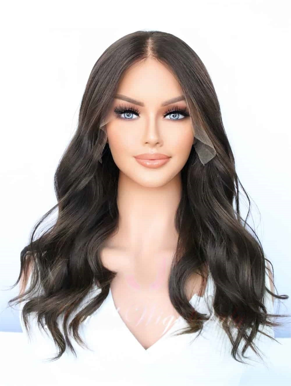 Lace Top Wigs in Natural #4/BB7 Color Luxury Human Hair Wigs & Human Hair Toppers Factory