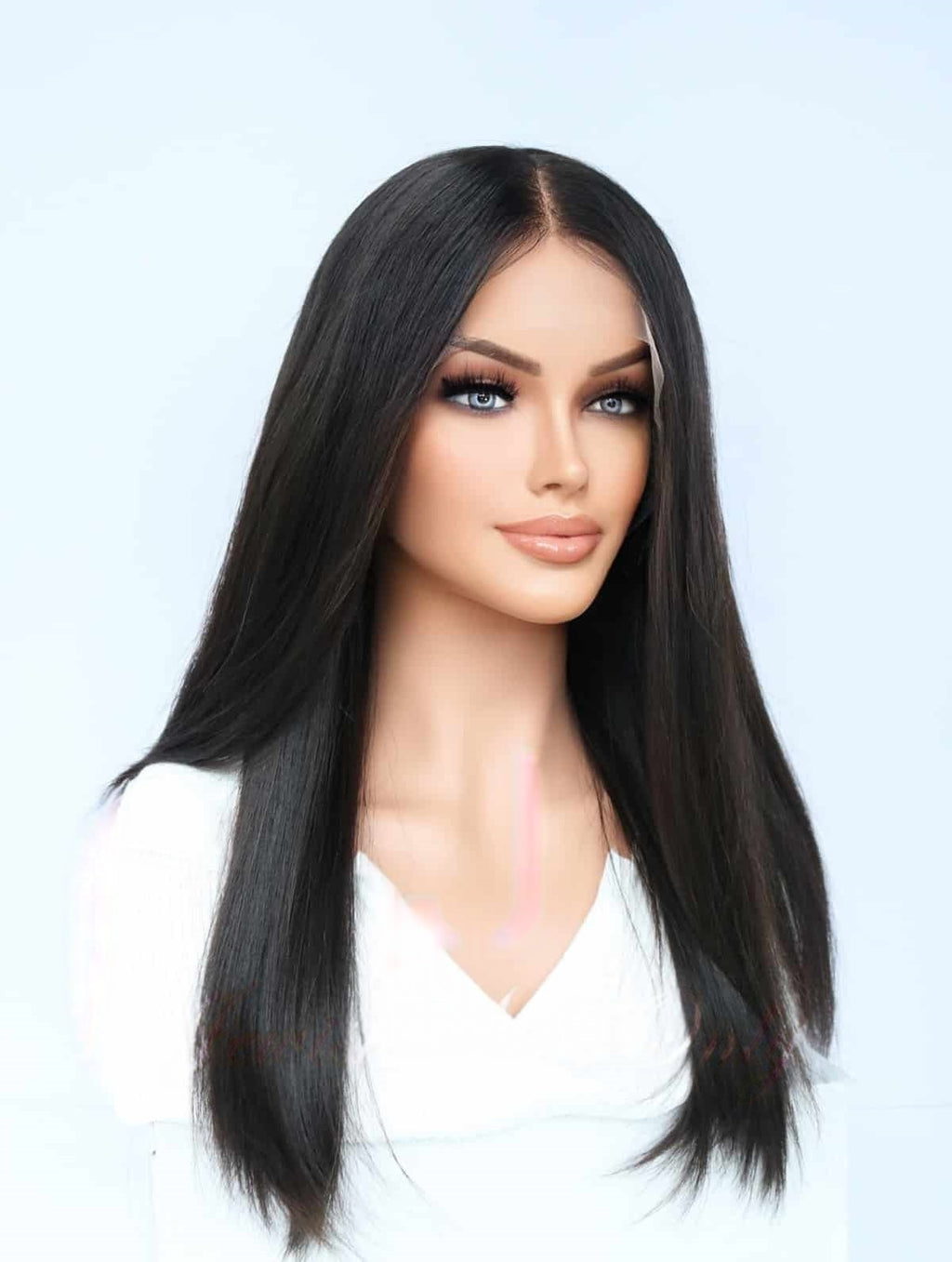 Lace Top Wigs in Natural #2 Color Luxury Human Hair Wigs & Human Hair Toppers Factory