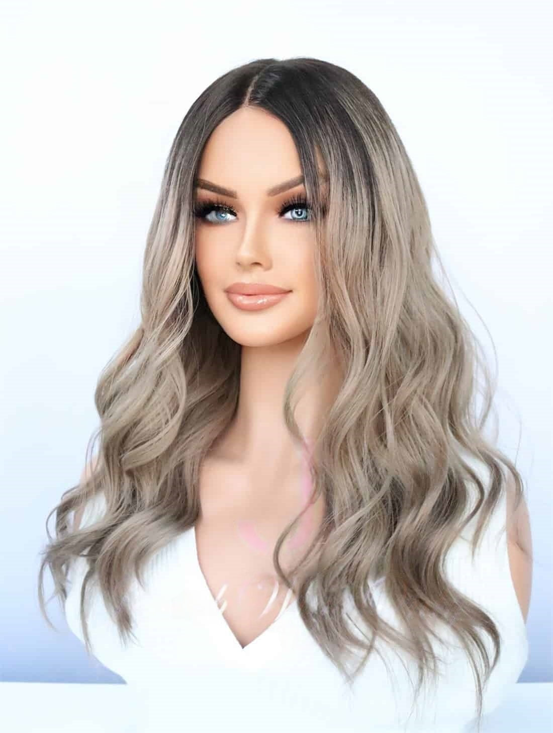 Lace Top Wigs in Ashley Color Luxury Human Hair Wigs & Human Hair Toppers Factory