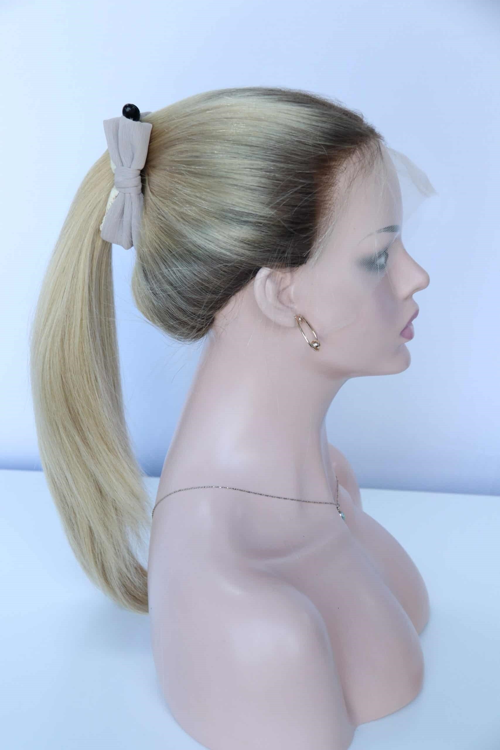 Pony Wigs in Pearl Color Luxury Human Hair Wigs & Human Hair Toppers Factory