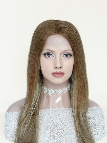 Mono Toppers in #6/12Blended Color Luxury Human Hair Wigs & Human Hair Toppers Factory
