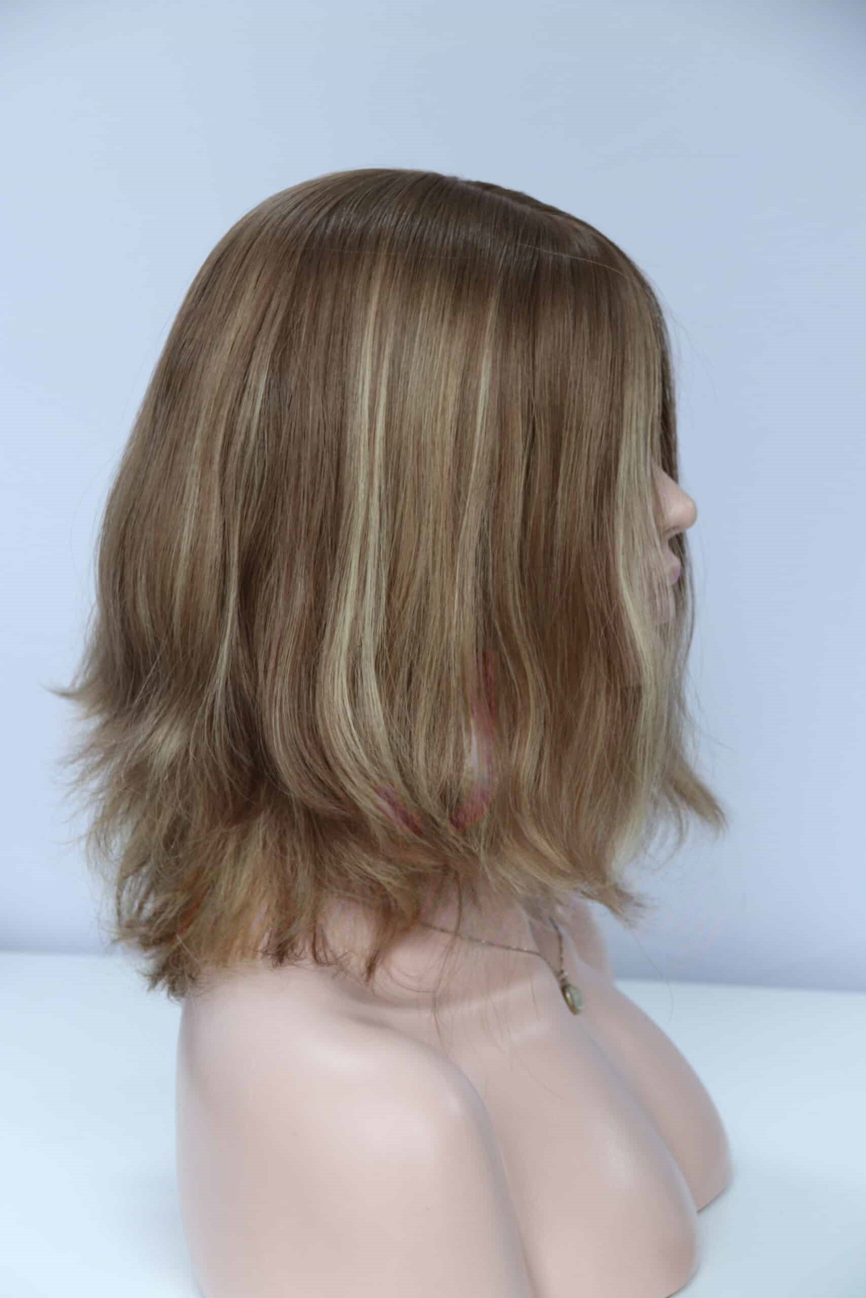 Silk Top Topper in Pumpkin Color Luxury Human Hair Wigs & Human Hair Toppers Factory