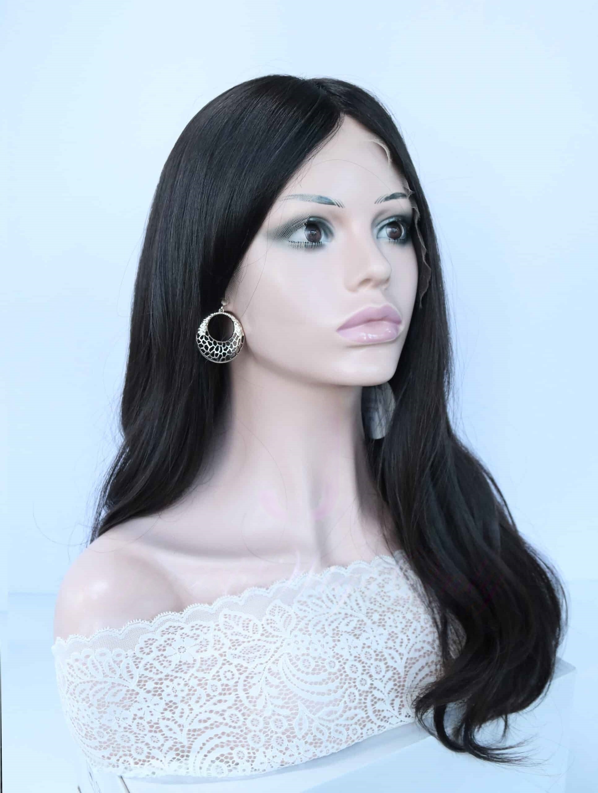 Seamless Wig in Natural #4 Color Luxury Human Hair Wigs & Human Hair Toppers Factory